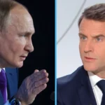 Macron menace Poutine