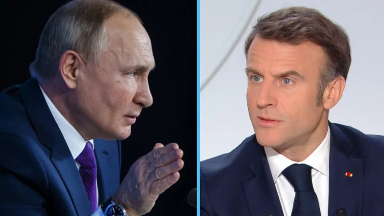 Macron menace Poutine